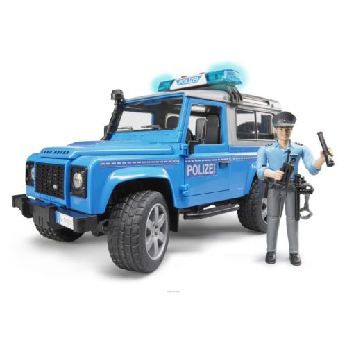Bruder 02597 Land Rover Defender rendőrautó rendőr figurával