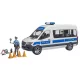Bruder 02683 Mercedes-Benz Sprinter rendőrautó modell fénnyel és hanggal, rendőr figurával