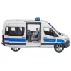 Bruder 02683 Mercedes-Benz Sprinter rendőrautó modell fénnyel és hanggal, rendőr figurával