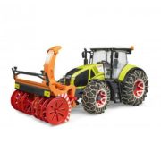 Bruder 03017 Claas Axion 950 traktor hólánccal és hómaróval