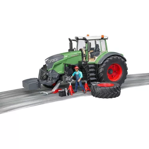 Bruder 04041 Fendt 1050 Vario traktor munkással és szervizberendezéssel