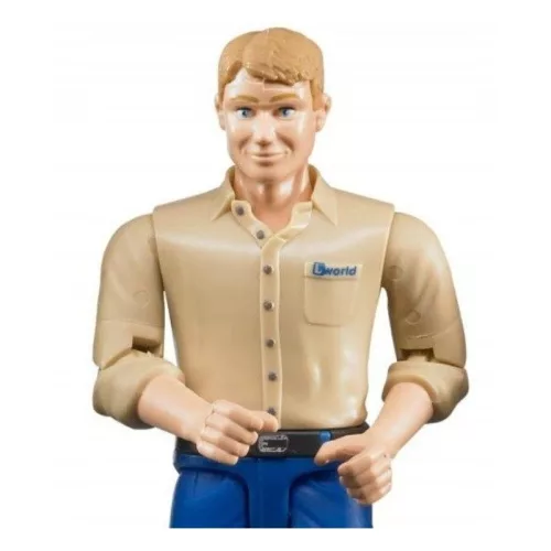 Bruder 60006 kék nadrágos férfi munkás figura