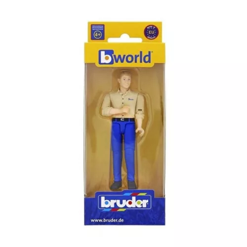 Bruder 60006 kék nadrágos férfi munkás figura