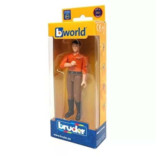 Bruder 60007 Bworld barna nadrágos férfi munkás figura