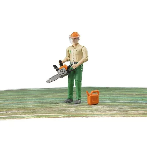 Bruder 60030 Bworld erdészeti munkás figura kiegészítőkkel