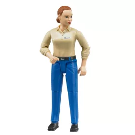 Bruder bworld 60408 kék nadrágos női figura