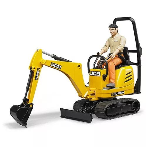 Bruder 62002 Bworld JCB micro exkavátor CTS építőipari munkással