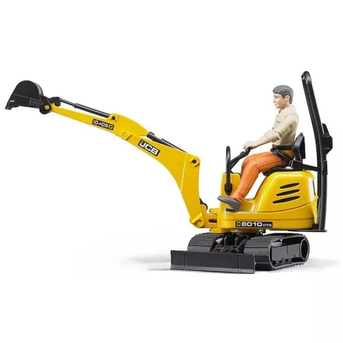 Bruder 62002 Bworld JCB micro exkavátor CTS építőipari munkással