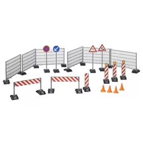 Bruder 62007 Építőipari tartozékok: korlátok, útjelzők