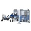 Bruder bworld 62732 Rendőrőrs rendőrrel, motorkerékpárral és bűnözővel