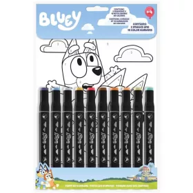 Bluey színezz számok szerint készlet – 10 db filctollal, 2 db képpel