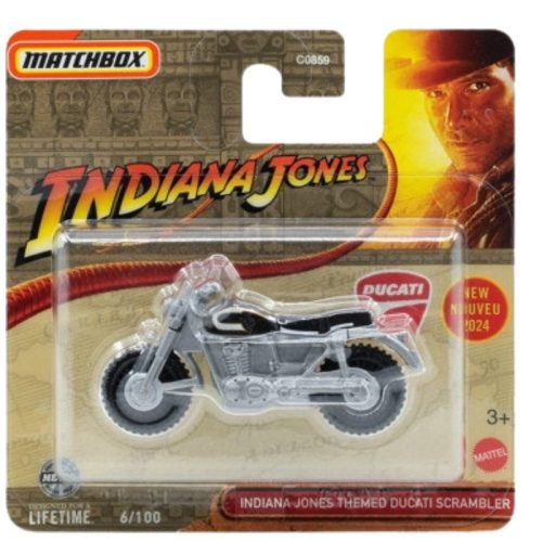 Matchbox 1:64 kisautó 6/100 Indiana Jones Themed Ducati Scrambler