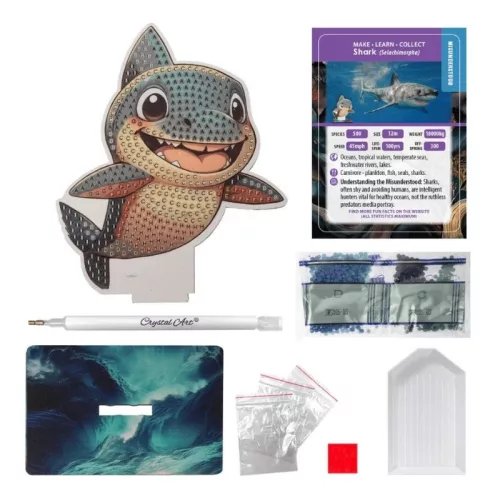 Craft Buddy Crystal Art Buddies gyémántszemes kirakó – Cápa figura