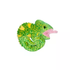Plüss kaméleon figura (16 cm, zöld)