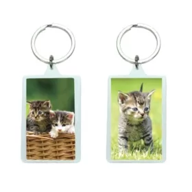 3D akril kulcstartó macskás (3,6 x 5,6 cm)