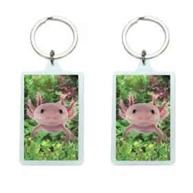 3D Axolotl akril kulcstartó