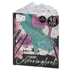 CraftArt Prémium színezőkönyv 40 képpel – Halacskás