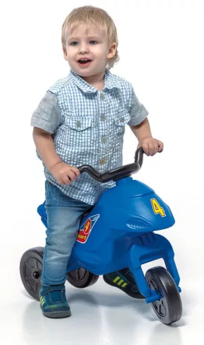 Super Bike 4 Mini lábbal hajtós kismotor sötétkék színben