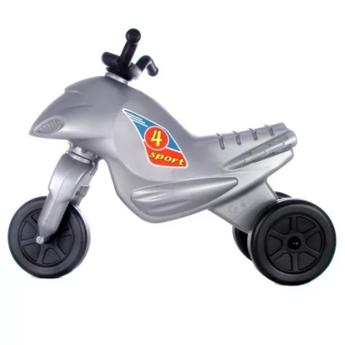 Super Bike 4 Mini lábbal hajtós kismotor szürke színben
