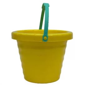 Kis hullamos homokozó vödör sárga színben
