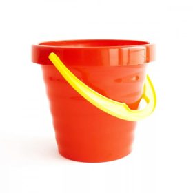 Nagy hullámos homokozó vödör piros színben (2 literes)