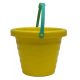 Nagy hullámos homokozó vödör sárga színben (2 literes) – Dohány Toys
