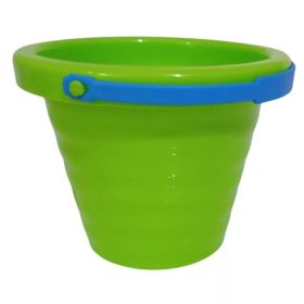 Nagy hullámos homokozó vödör zöld színben (2 literes)