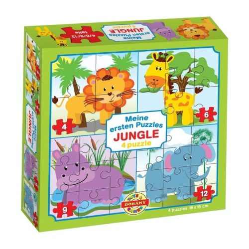 Dzsungel állatai 4 az 1-ben puzzle