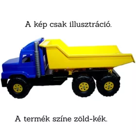 Óriás dömper zöld-kék színben (80 cm)