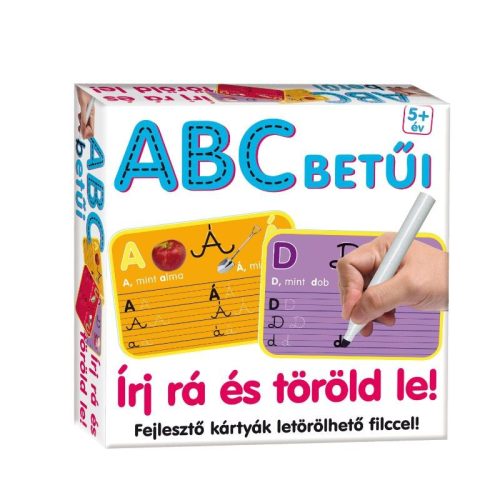 Írj rá és töröld le fejlesztő kártyák - ABC betűi