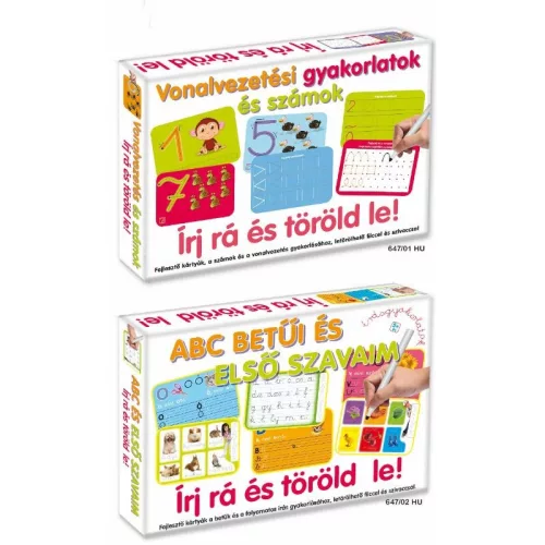 Írj rá és töröld le – Vonalvezetési gyakorlatok és számok