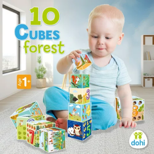 10 Cubes torony – Erdő kockarakosgatós építőjáték