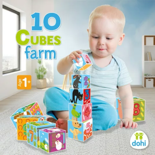 10 Cubes torony – Farm kockarakosgatós építőjáték