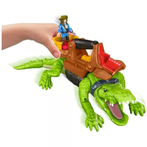 Imaginext Kalózos játékszett – Sétáló krokodil és Hook kapitány