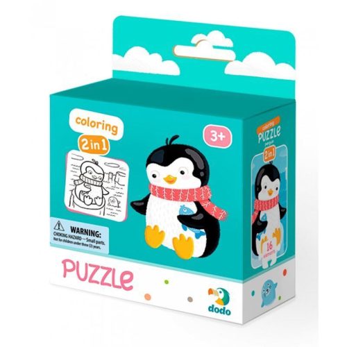 Dodo puzzle + színező - Pingvin (16 db)