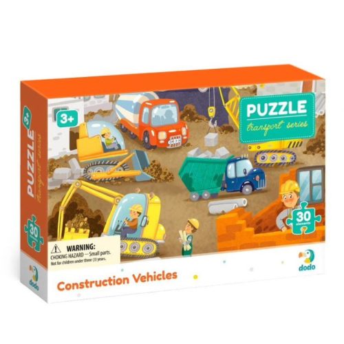 Dodo puzzle - Építkezési járművek (30 db)