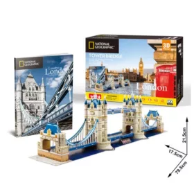CubicFun DS0978 Nat. Geo 3D puzzle – London, Tower Bridge fotóalbummal (120 db)
