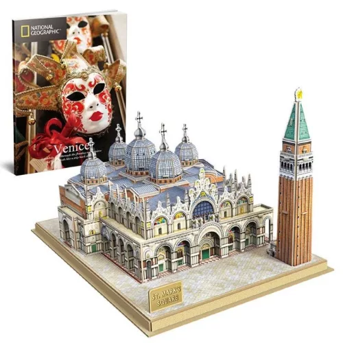 CubicFun DS0980 Nat. Geo 3D Puzzle - Velence, Szent Márk tér fotóalbummal (107 db)