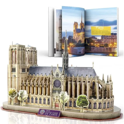 CubicFun DS0986 Nat. Geo 3D puzzle – Párizs, Notre-Dame fotóalbummal (128 db)