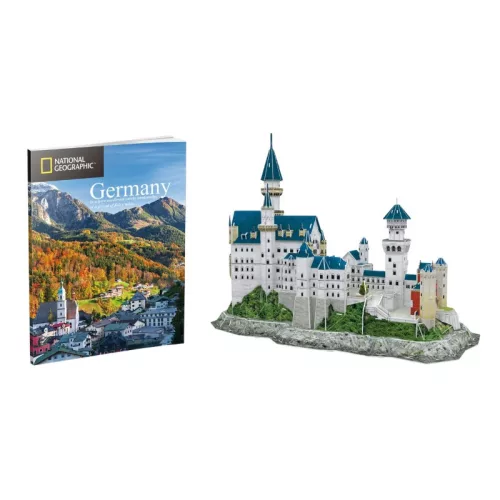 CubicFun DS0990 Nat. Geo 3D puzzle – Németország, Neuschwanstein kastély fotoalbummal (121 db)