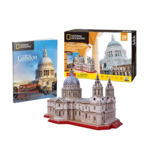 CubicFun DS0991 Nat. Geo 3D puzzle - London, Szent Pál Katedrális fotóalbummal (107 db)