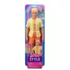 Barbie Fashionistas Ken baba – sárga-fehér csíkos ingben és pöttyös nadrágban (#252)