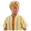 Barbie Fashionistas Ken baba – sárga-fehér csíkos ingben és pöttyös nadrágban (#252)