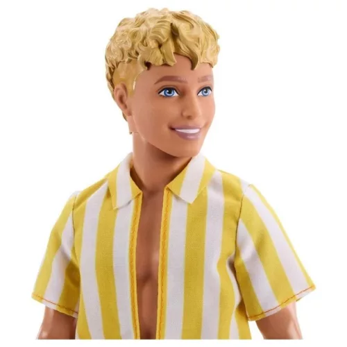 Barbie Fashionistas Ken baba – sárga-fehér csíkos ingben és pöttyös nadrágban (#252)