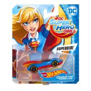 Hot Wheels DC Super Hero Girls karakter kisautók - SUPERGIRL