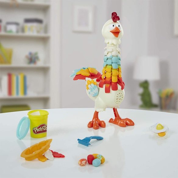 Play-Doh Animal Crew - Cluck-A-Dee színes nyakú csirke gyurmaszett
