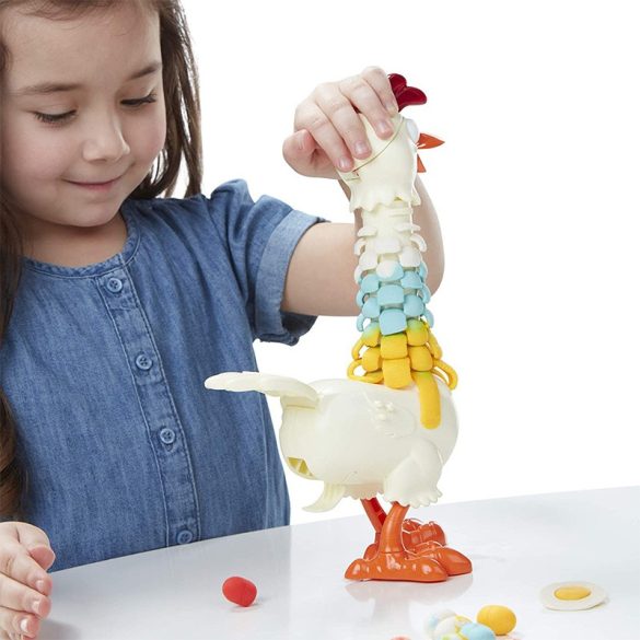 Play-Doh Animal Crew - Cluck-A-Dee színes nyakú csirke gyurmaszett
