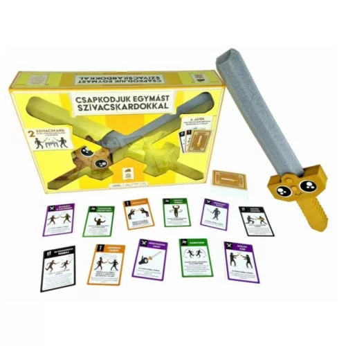 Csapkodjuk egymást szivacskardokkal társasjáték