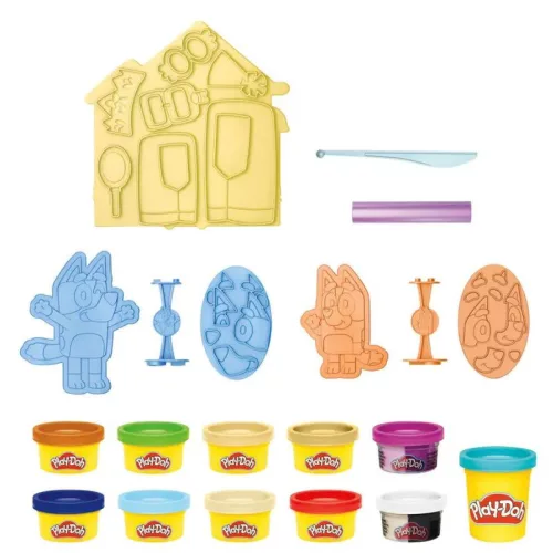 Play-Doh Bluey Jelmezkészítő gyurmakészlet – 11 tégely gyurmával