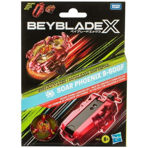 Beyblade X Deluxe String Launcher kilövő Soar Phoenix 9-60GF pörgettyűvel